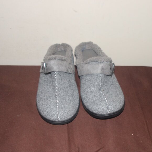 EC LADIES BZEES SLIPPERS - GREY - 9WIDE - Picture 2 of 7